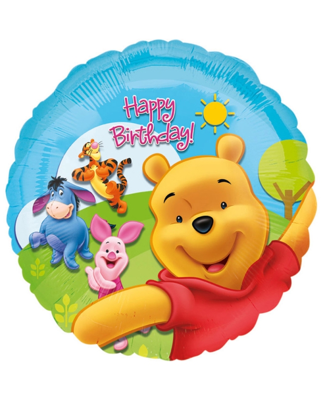 18/45cm Pooh Y Amigos Happy Bday Soleado